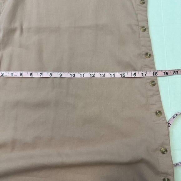 Linen Lux Side botton vneck blush pink dress size: Medium - Picture 8 of 9